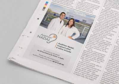 Exemple d'insertion publicitaire presse